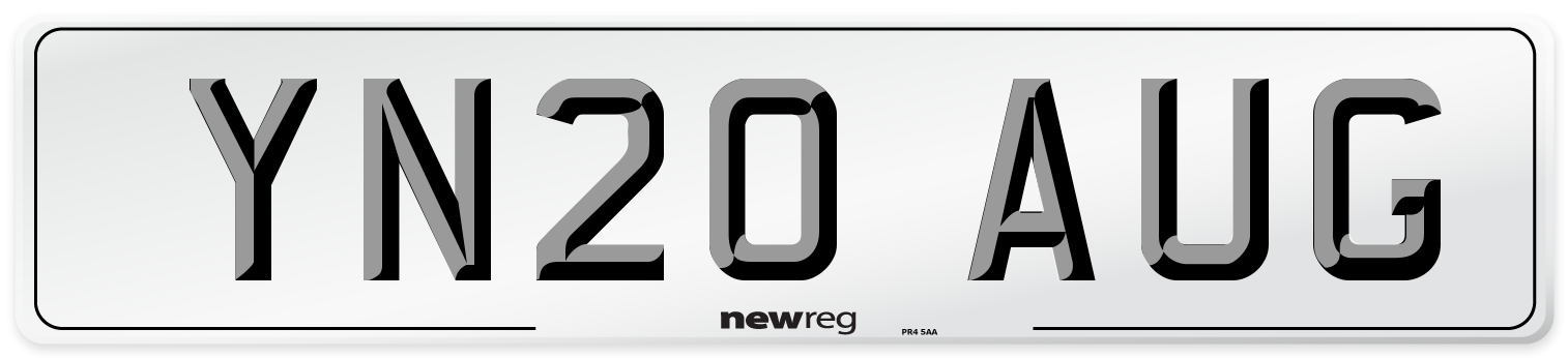 YN20 AUG Number Plate from New Reg